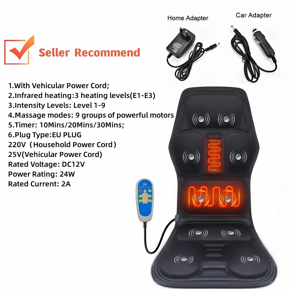 Thumbnail: Car Chair Office Lumbar Neck Pain Relief Vibration Cushion