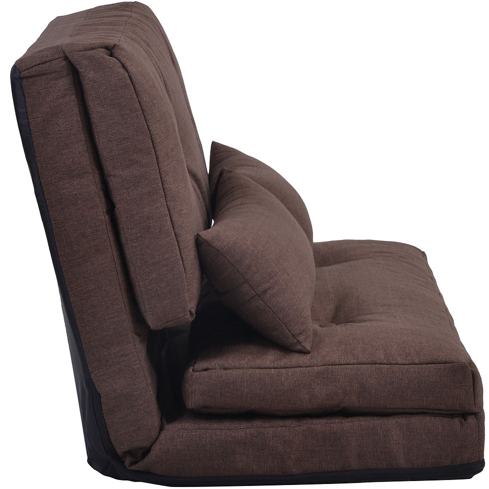 섬네일:  Sofa Bed Adjustable Folding Futon Sofa Leisure Sofa Bed with Two Pillows