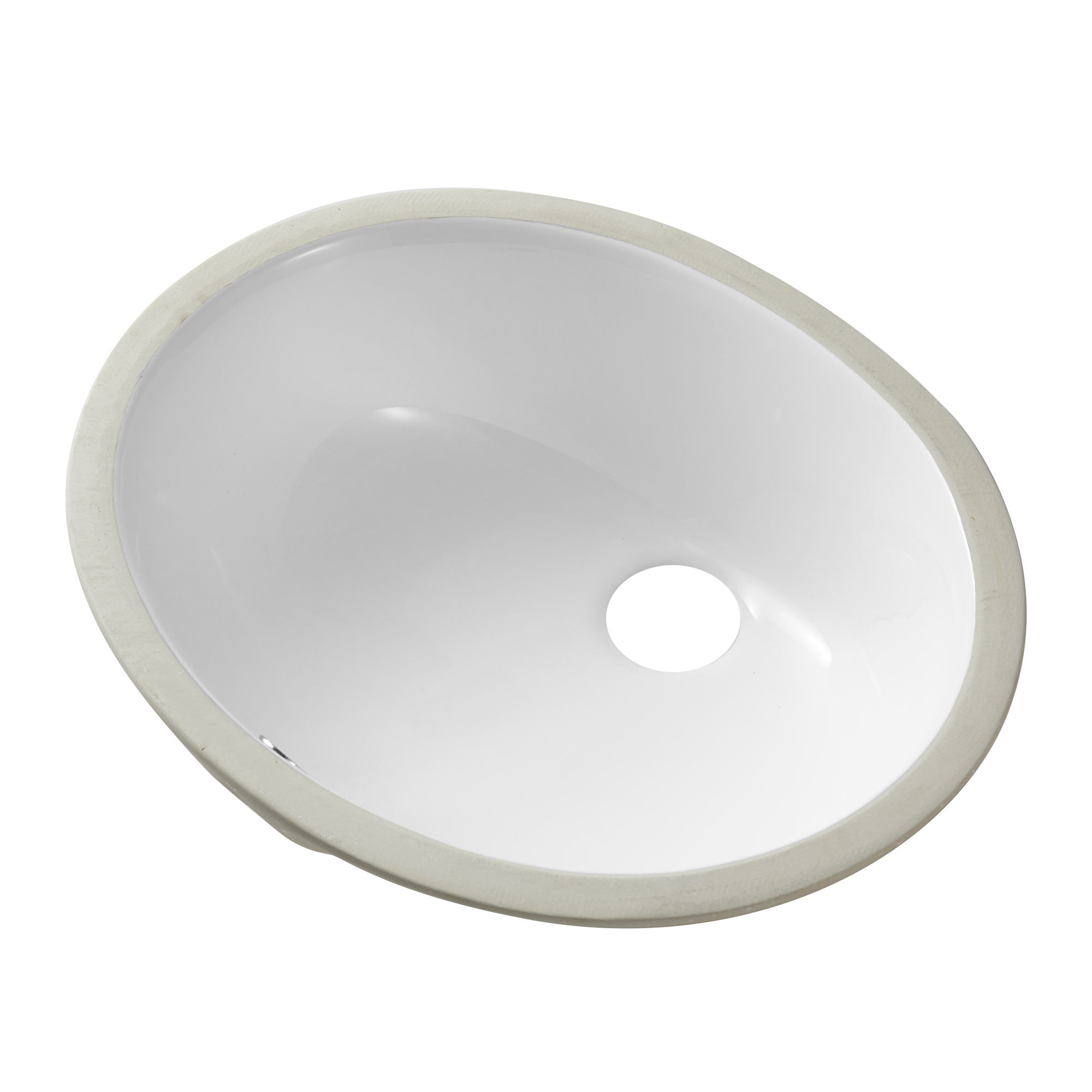 Ceramic Oval Undermount White Bathroom Sink Art Basin