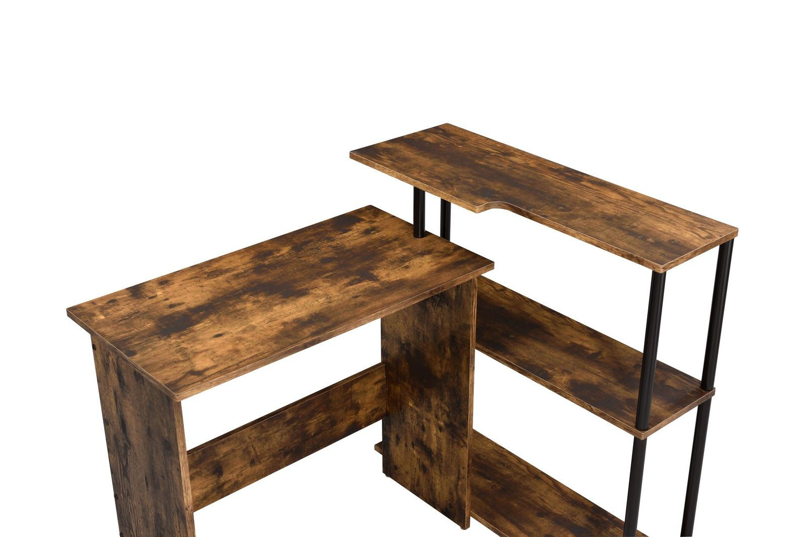  Ievi Writing Desk, Weathered Oak & Black Finish 92750