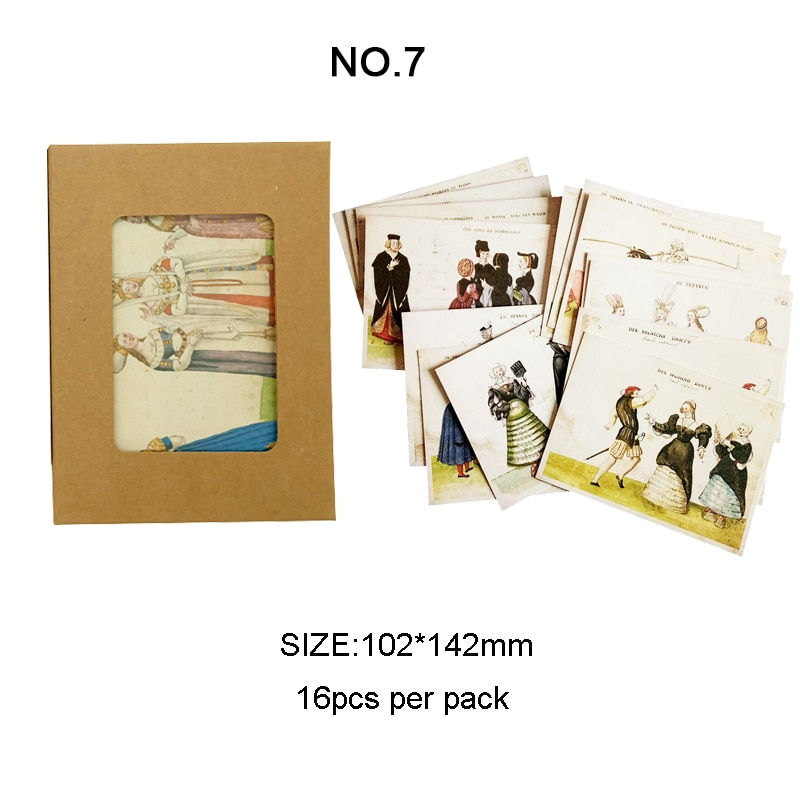 Thumbnail: Cards ] 16 Pcs/Lot Vintage Business Cards, Retro Postcard Europe Ladies Cards