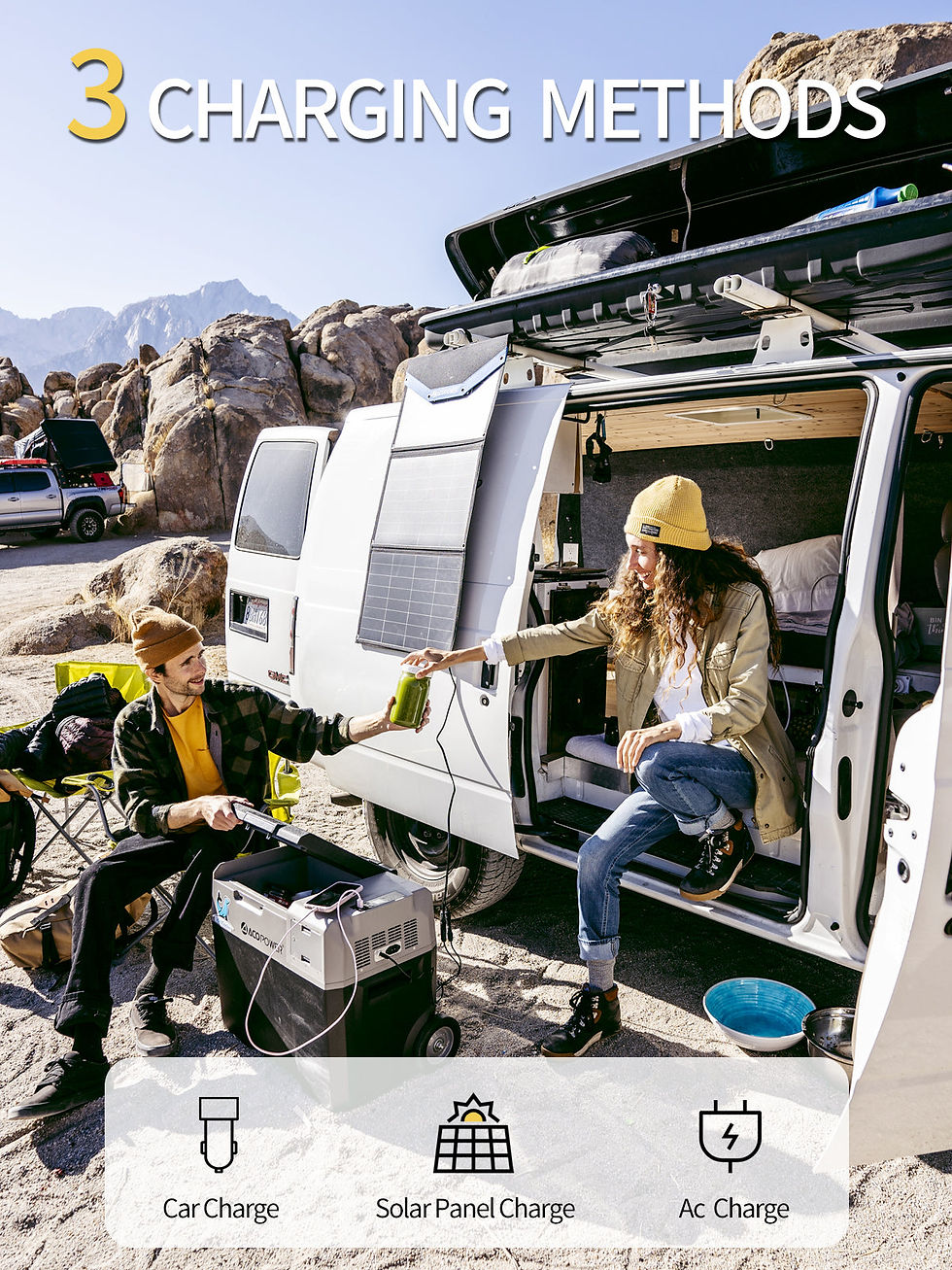 Thumbnail: LionCooler X50A Portable Solar Fridge Freezer, 52 Quarts