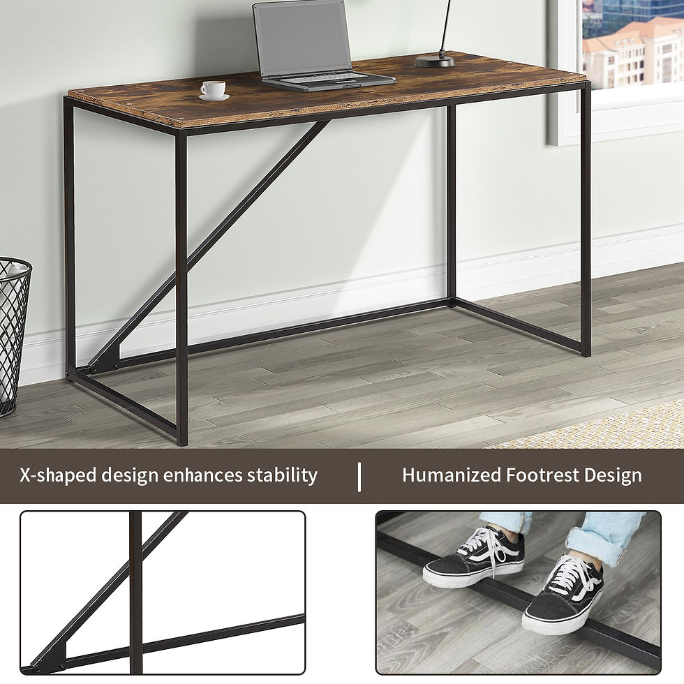 Thumbnail: Home Office 46-Inch Computer Desk,  Small Desk Home Office Study Desk Metal Fram