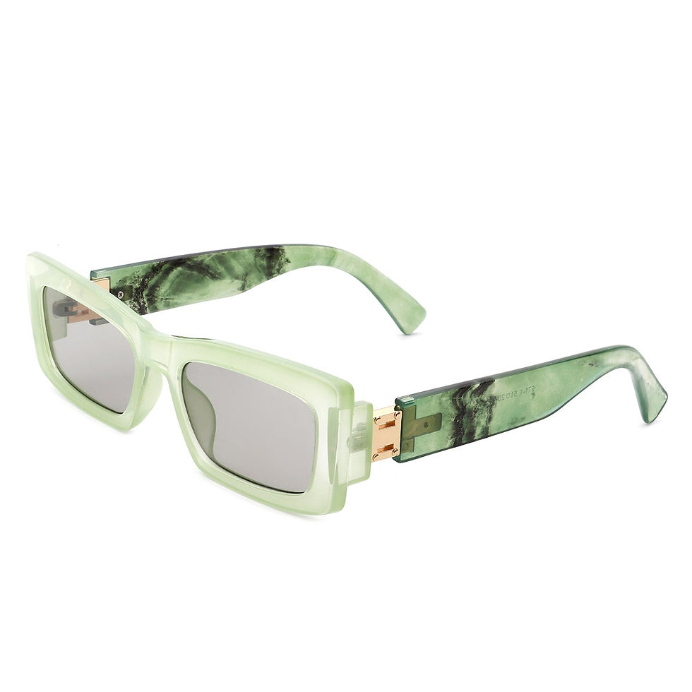 Miniaturbild: Illumyne - Retro Narrow Rectangle Flat Top Slim Fashion Sunglasses