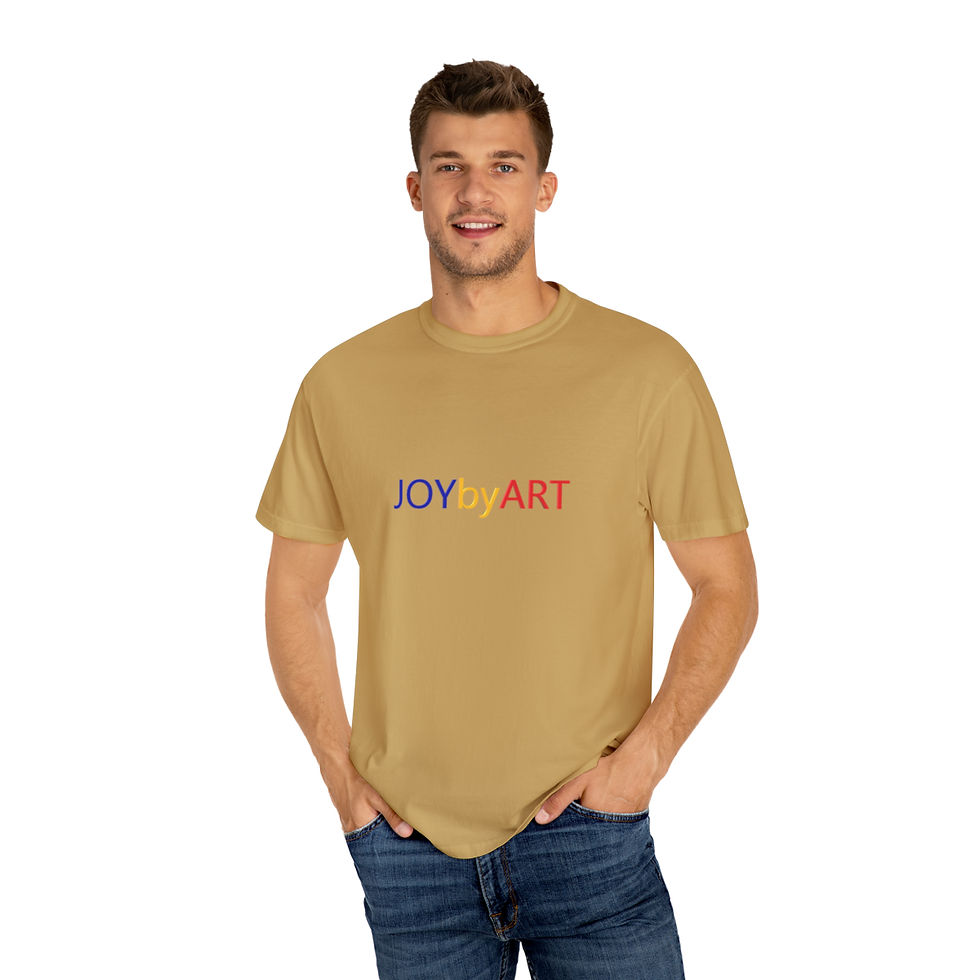 Miniatura: JOYbyART Garment-Dyed T-shirt - Unisex, Light Colors (Customizable)