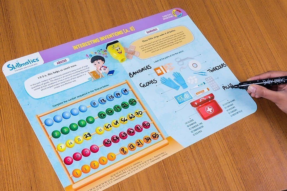 Thumbnail: Skillmatics Everyday Inventions - Learn With Fun - 26 Write & Wipe Edu. Games