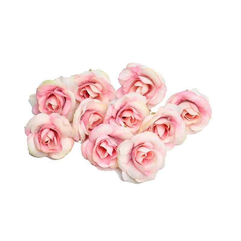 Thumbnail: 1.3.1:  10pcs Artificial Flower 4cm Silk Rose Flower Head Wedding Home DIY