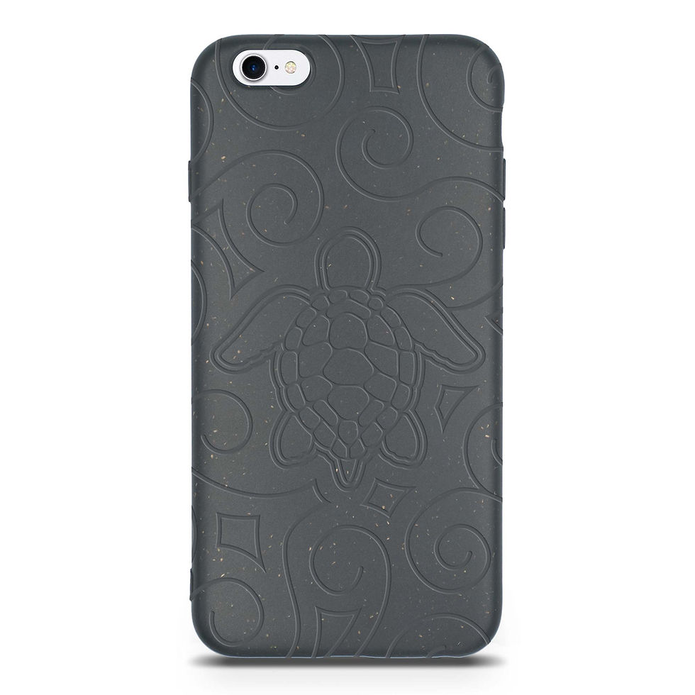 Thumbnail: Ocean Turtle -  Biodegradable Phone Case - Ocean Blue and Black