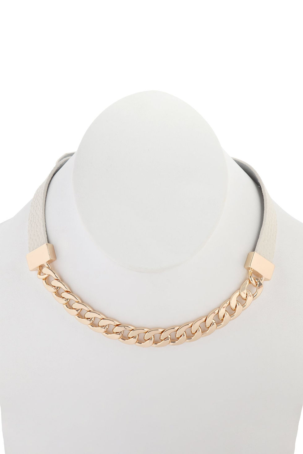 Thumbnail: Leather Chain Choker Bracelet