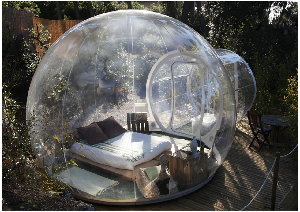 Thumbnail: 乐艺充气生态房,室外圆顶帐篷小屋 Inflatable Bubble Eco-House, Camping DIY Dome Tent Cabin