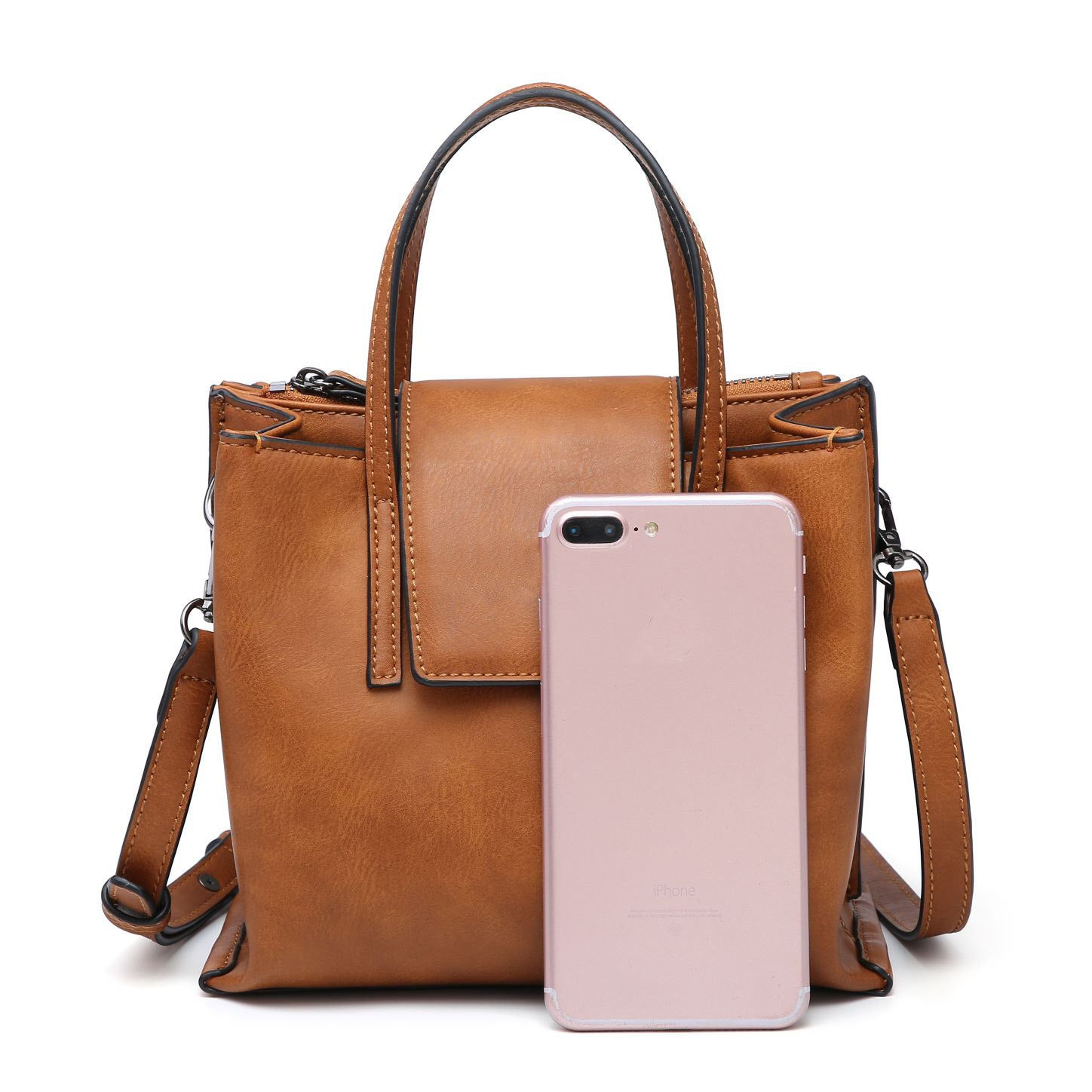 ♀️ Crossbody Tote Bag, Small Triple Compartments MT2706 TN
