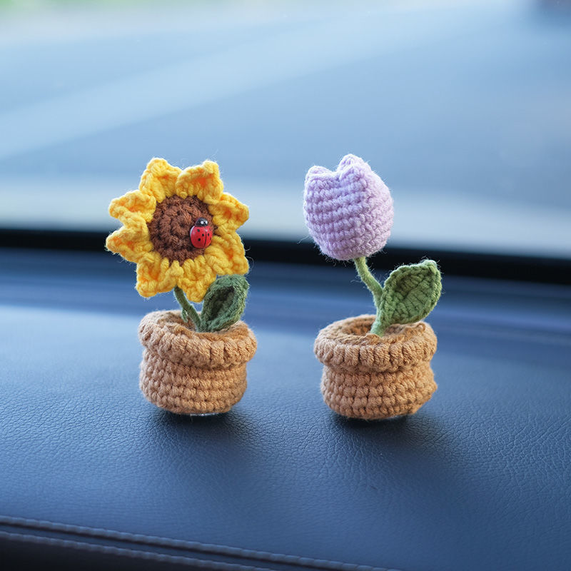 Thumbnail: Suitable For Car Plastic Diy Creative Mini Sunflower - Car Plastic Center