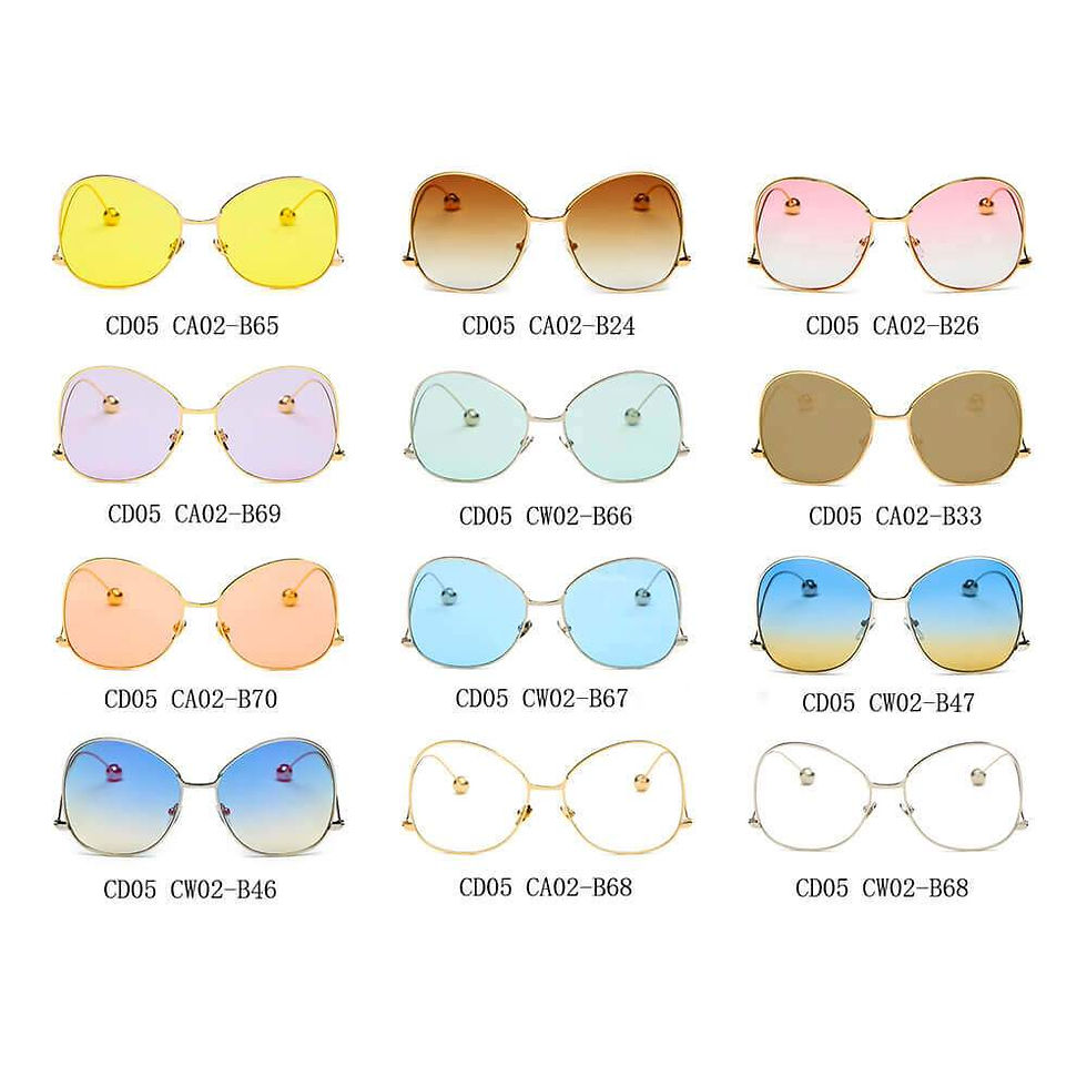 Thumbnail: Eugene - Women's Trendy Oversized Pantone Lens Sunglasses