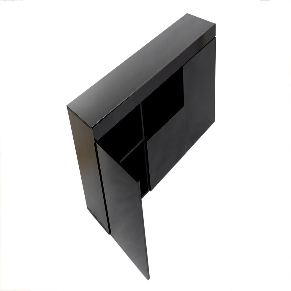 Миниатюра: BLACK SIDEBOARD, UV COATED, WITH LED LIGHT, KITCHEN CABINET