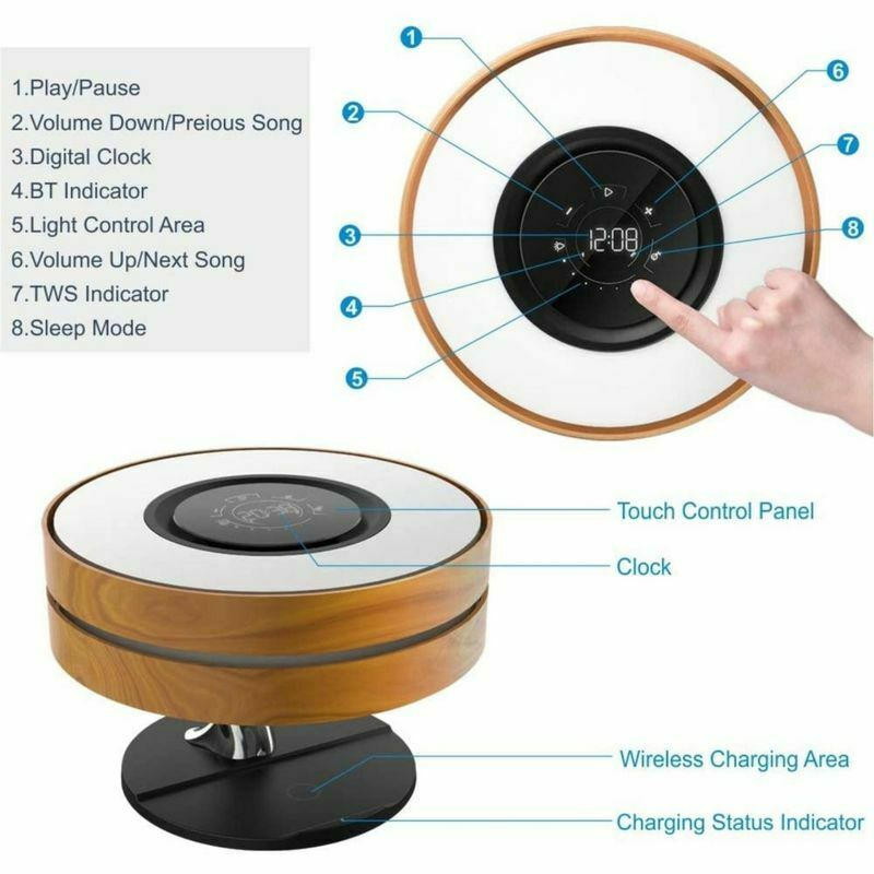 Thumbnail: Smart LED Lamp: Budget Music Player, Wireless Charger Night Light (Customizable)