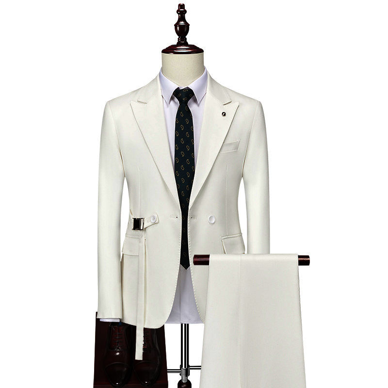 Thumbnail: ♂️ Slim Fit Double Breasted Belted Suit (Customizable)