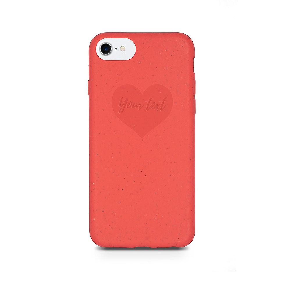 थंबनेल: Biodegradable Personalized Phone Case - Red
