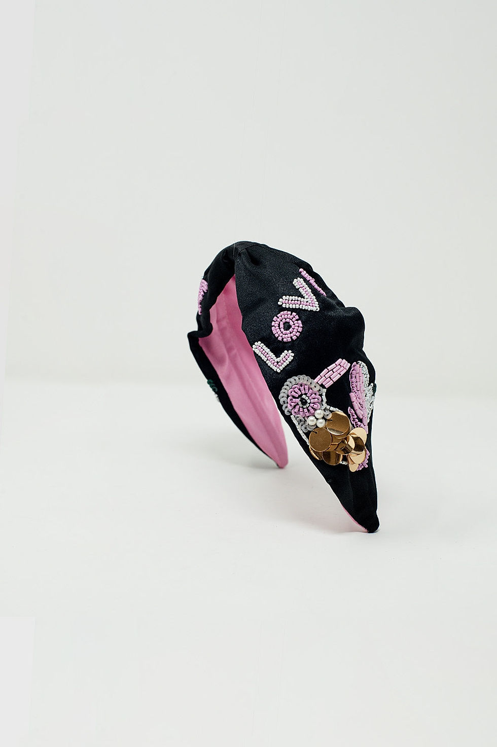 Thumbnail: ♀️ Black Trendy Headband with Embroidered Bird