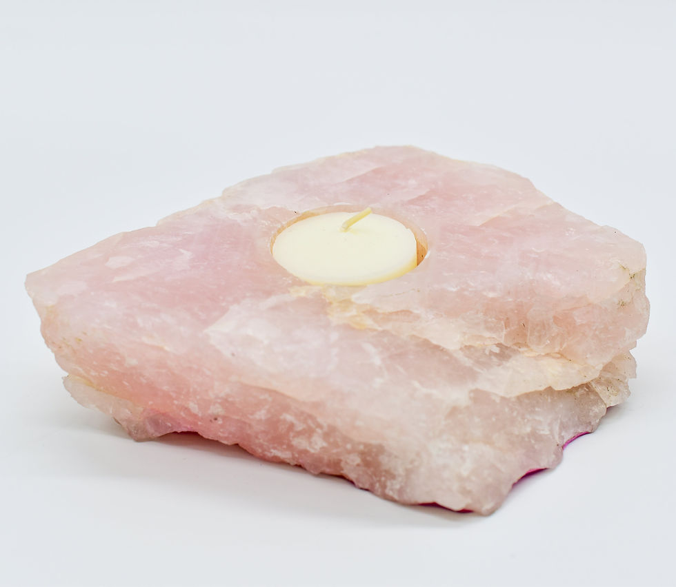 Thumbnail: NEW Rose Quartz Candle Holders