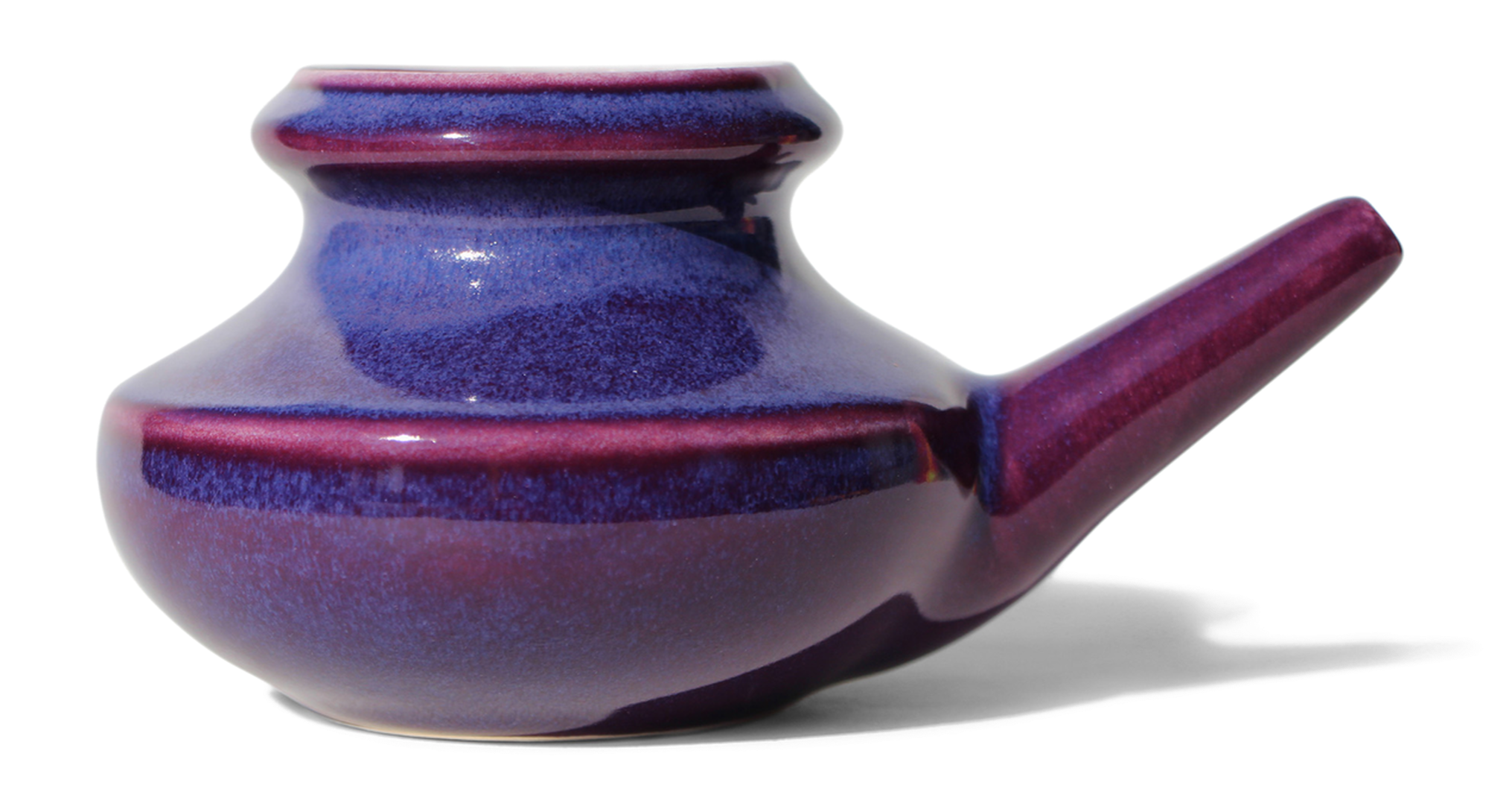 +HCP ! Netipot en céramique fait à la main aux États-Unis pour le rinçage des sinus et le nettoyage nasal