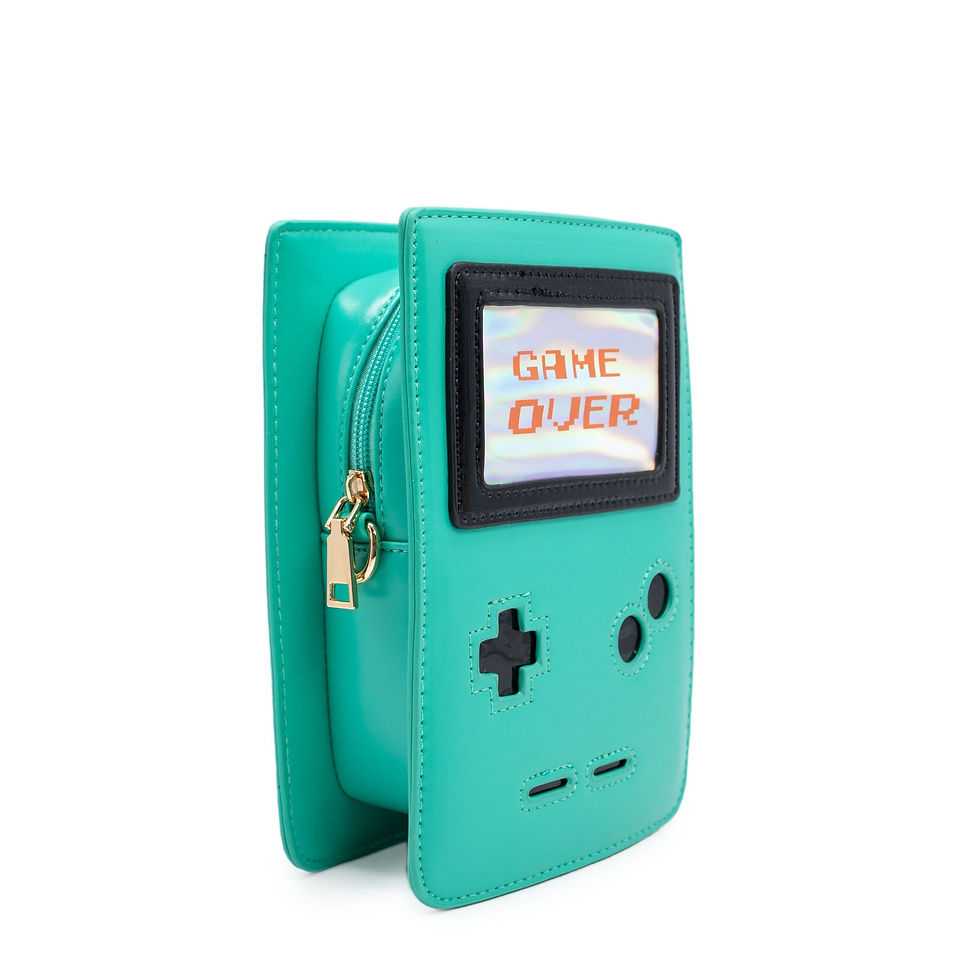 Thumbnail: Cute Retro 8-Bit Gamer Handbag Green