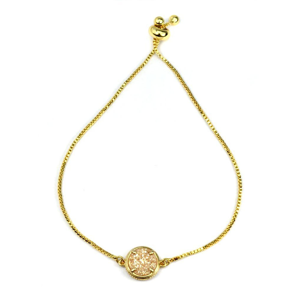 Thumbnail: 💫 Bracelet: Addison Gold Gem (Adjustable)