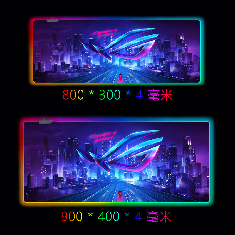 Miniatura: Rgb Luminous Mouse Pad - Oversized Rog Game Magic Color Computer Led