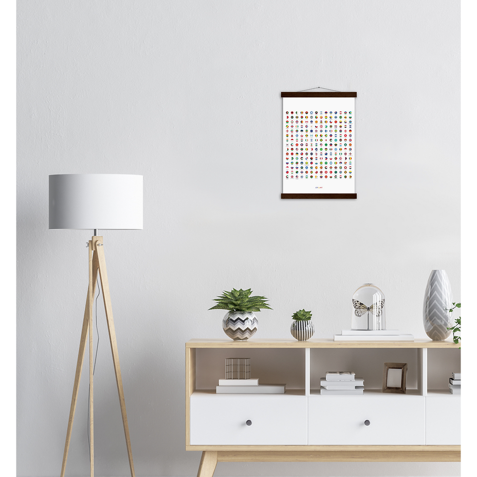 Miniaturbild: JOYbyART Customizable Classic Matte Paper Poster & Hanger - International Flags
