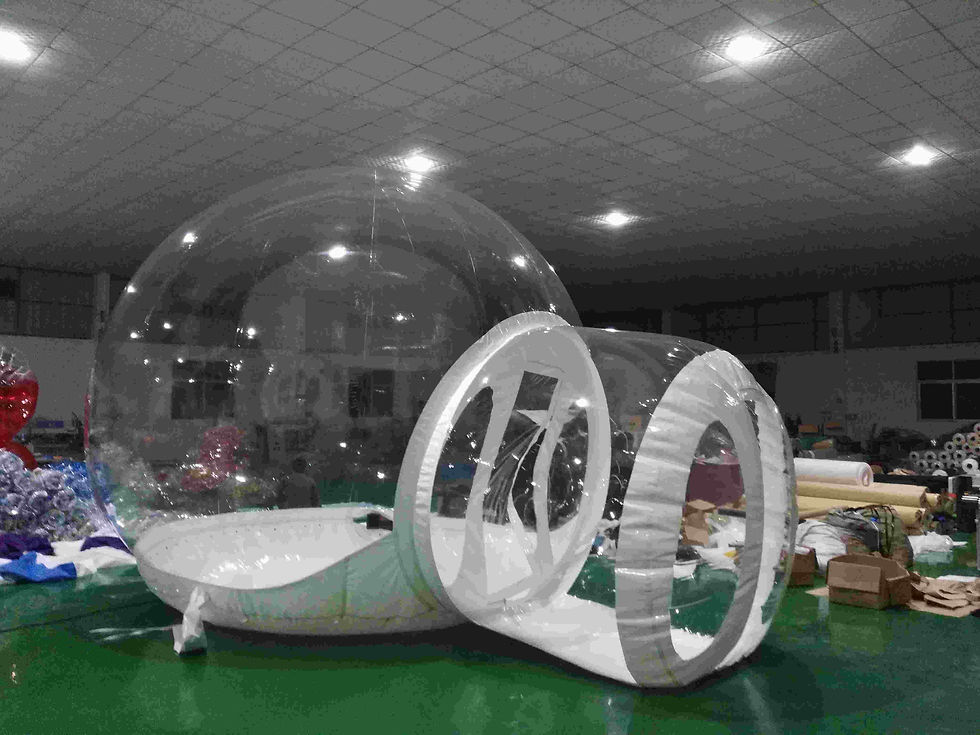 Thumbnail: 乐艺充气生态房,室外圆顶帐篷小屋 Inflatable Bubble Eco-House, Camping DIY Dome Tent Cabin