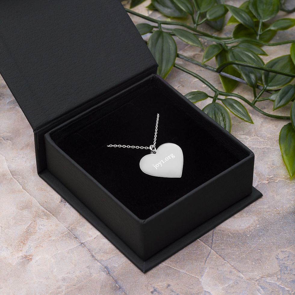 Thumbnail: Joy1.org Engraved Silver Heart Necklace