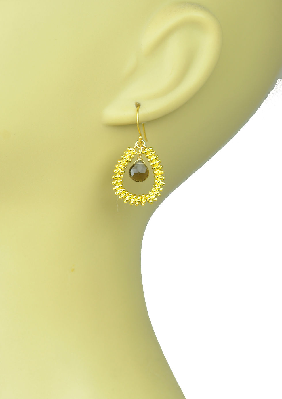 Miniature : Smoky Drop Hoop Earrings
