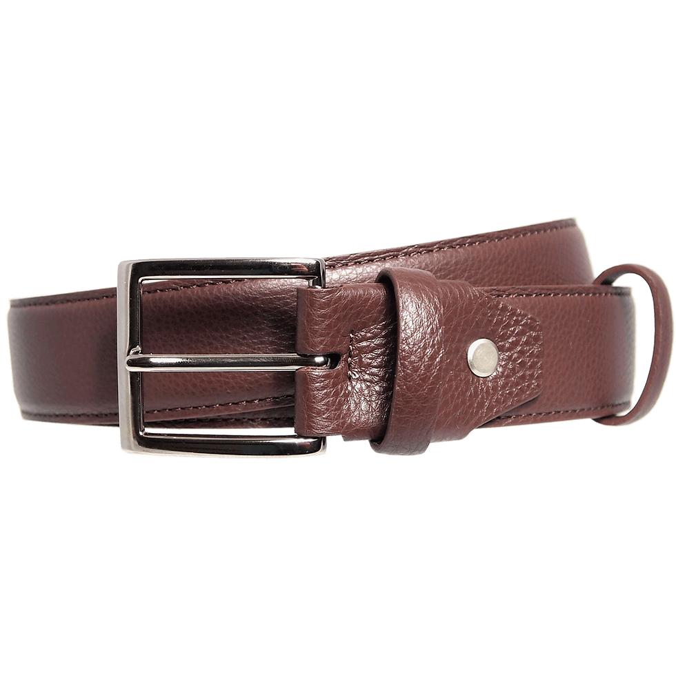 Thumbnail: 34 Mm Duo Ply Leather Belt Brown