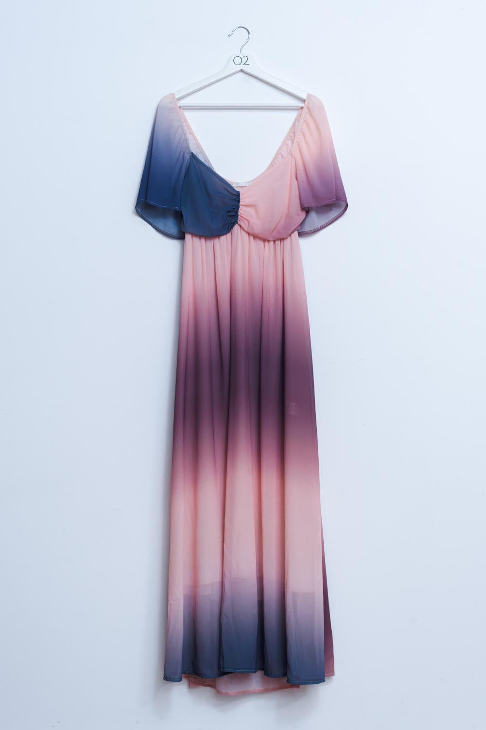 Ombre Sweetheart Maxi Trendy Dress in Beige