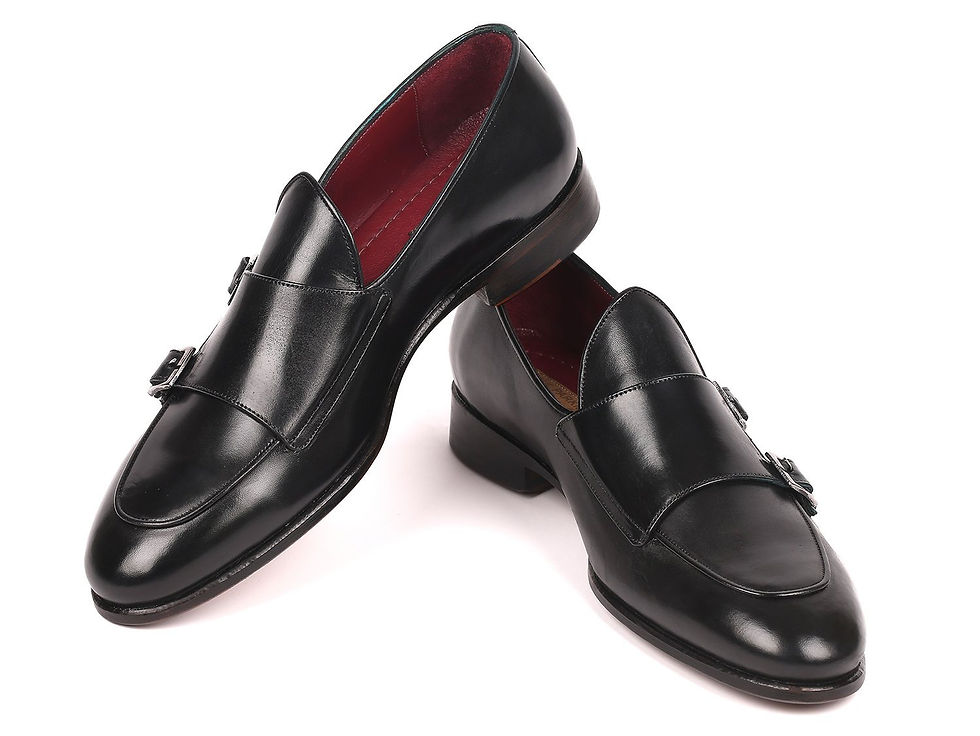 Thumbnail: 👞 Paul Parkman ♂️ Black Double Monkstrap Shoes