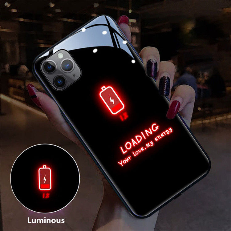 Thumbnail: Luxury GlowCase: Designer LED Glass Night Light for iPhone (Customizable)