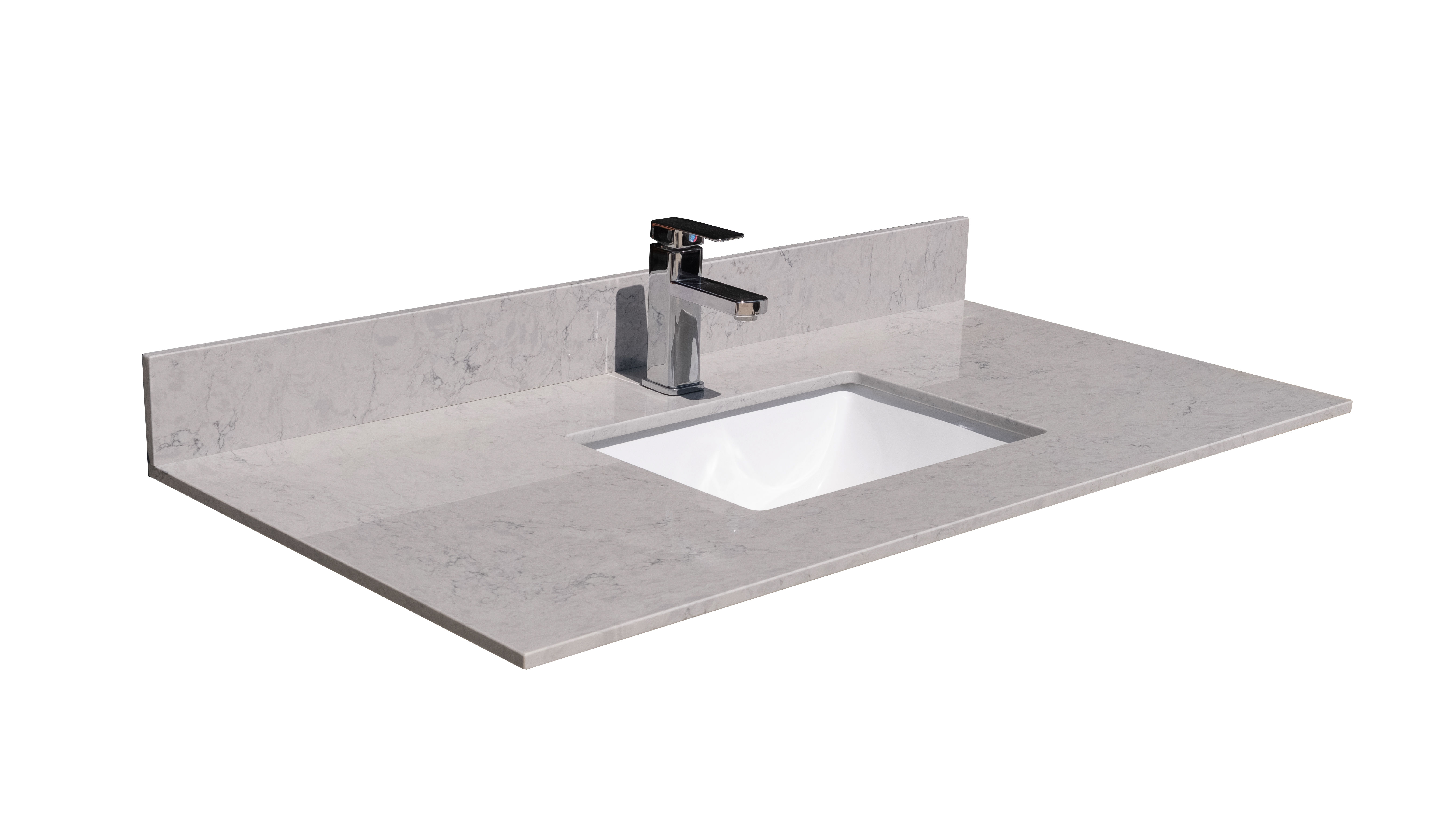 Montary 43 inches bathroom stone vanity top calacatta gray engineered marble col