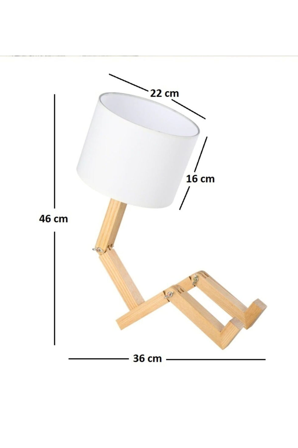 Thumbnail: Wood Man Table Lamp -  The Library Night lamp (Squarehead Model Lampshade)