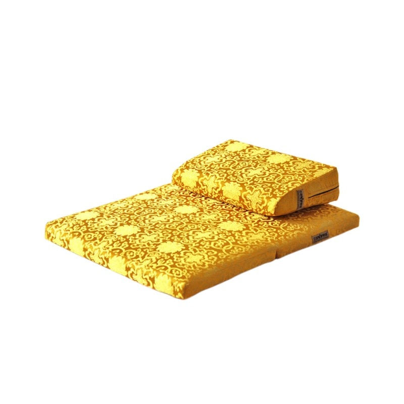 Thumbnail: Zafu and Zabuton Meditation Cushion Set - Lotus Meditation Pillow