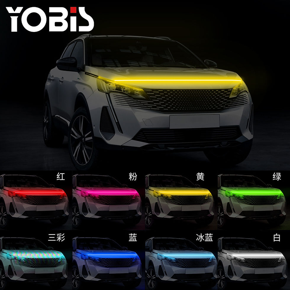 Thumbnail: Car Daytime Running Lights - Through-type Mesh Led Decorative Lights Cover Gap 