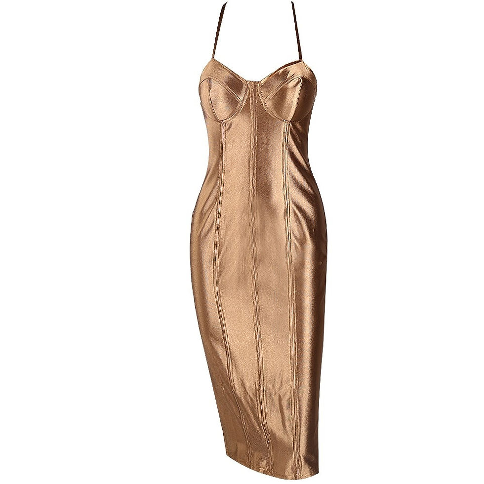 Thumbnail: Trendy Dress: Knee Length Fitted Sexy Dress @ Women's Fashion