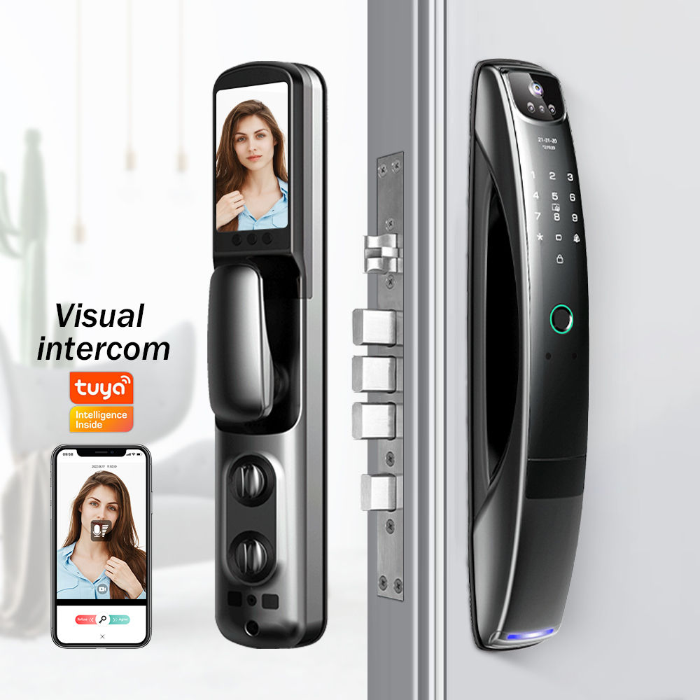Smart Door Lock: Face Recognition, Wifi, Fingerprint, Camera (Customizable)