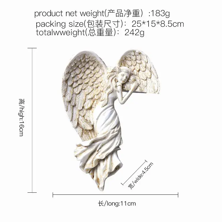 Thumbnail: Heavenly Wings Resin Door Frame Decoration for Home & Garden