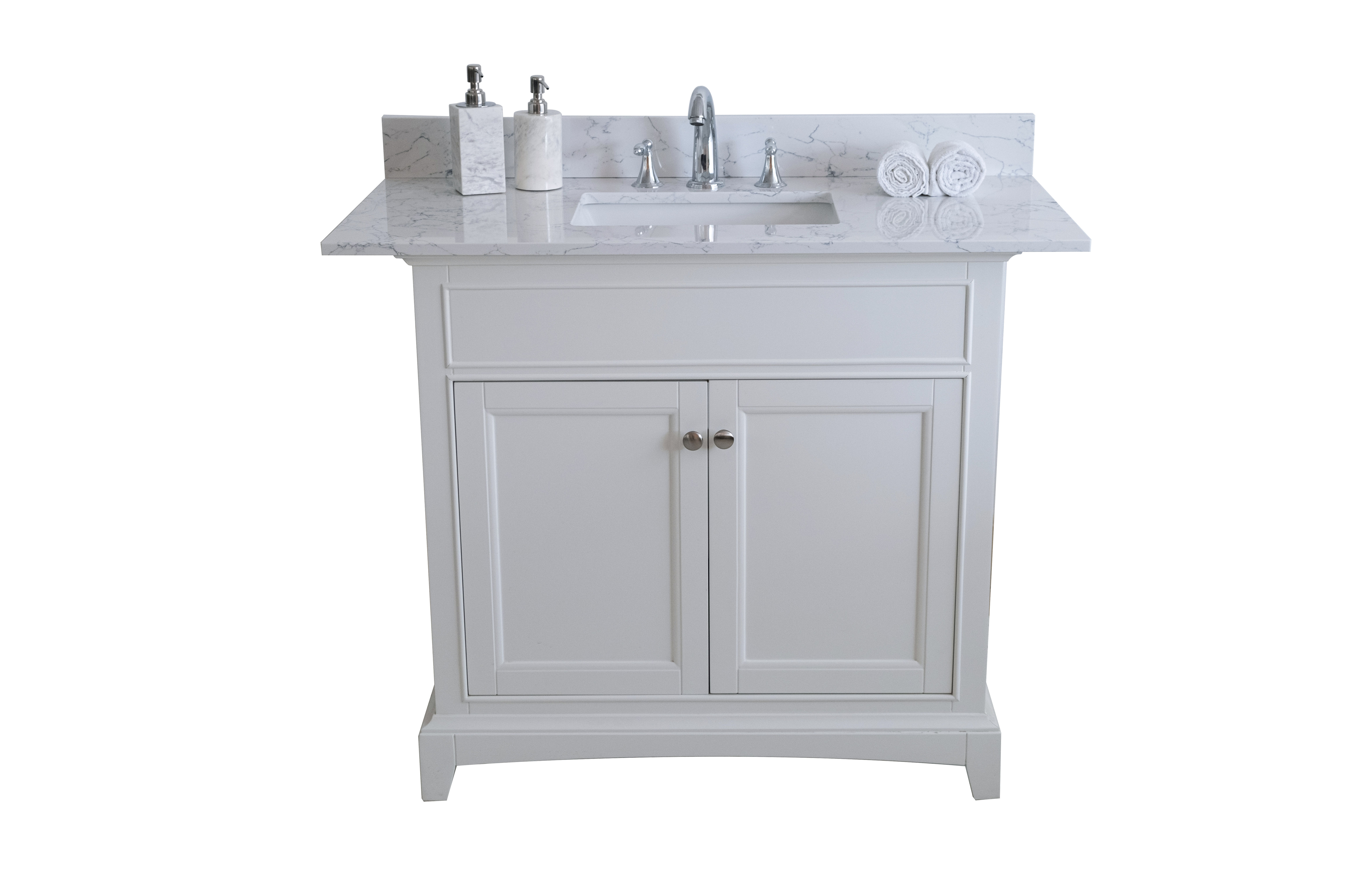Montary 31&x 22& bathroom stone vanity top lightning white engineered marble col
