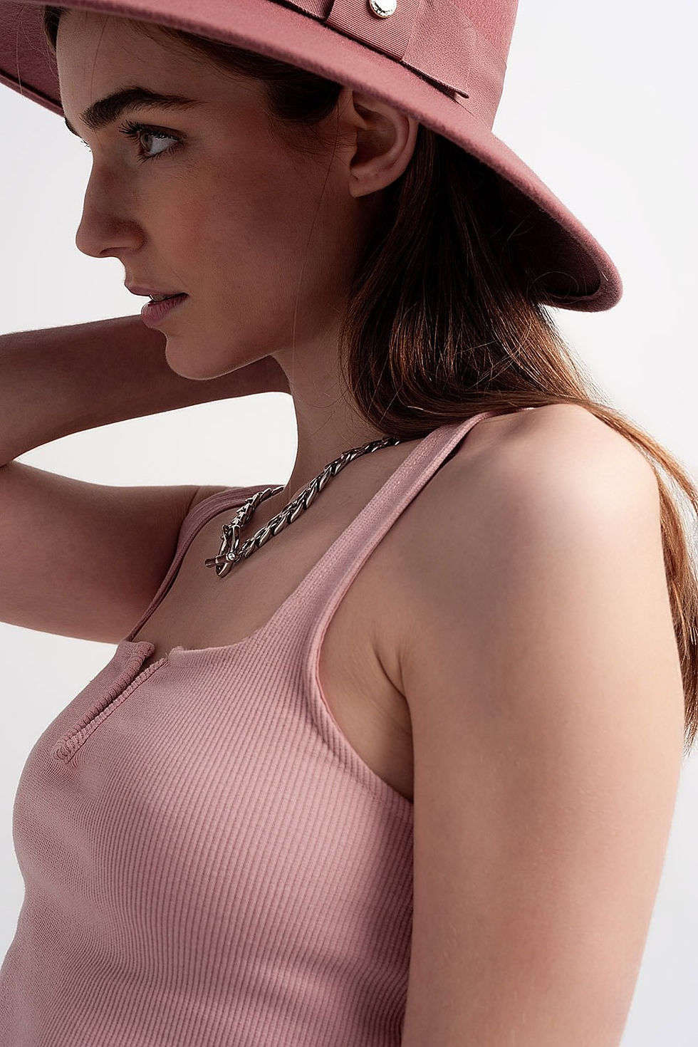 Miniature : Rib Crop Top in Pink Blush