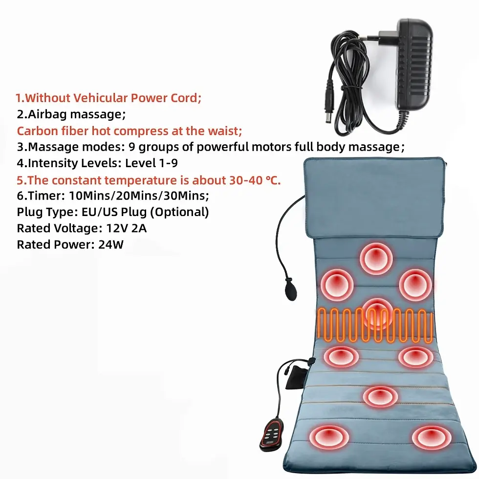 Thumbnail: Car Chair Office Lumbar Neck Pain Relief Vibration Cushion