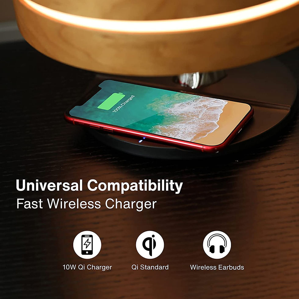 Thumbnail: Smart LED Lamp: Budget Music Player, Wireless Charger Night Light (Customizable)