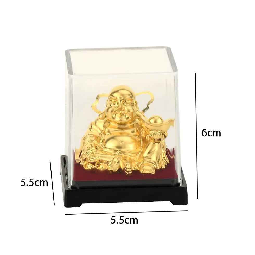 Thumbnail: Chinese Feng Shui Gold Laughing Buddha Statue