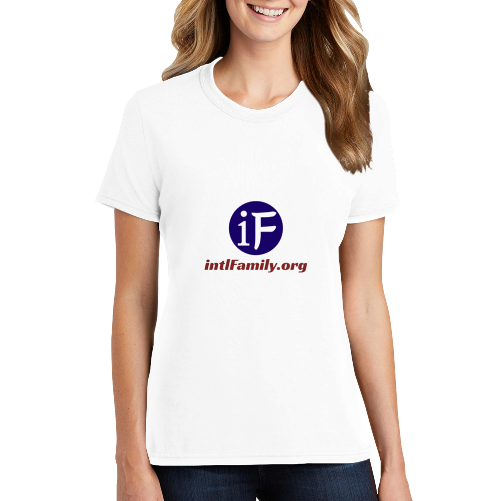 intlFamily.org Women's Polycotton Crewneck T-shirt