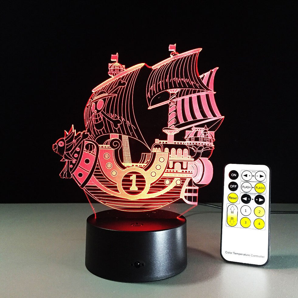 Thumbnail: Color Changing USB Smart Lamp, 3D LED Boat Night Light