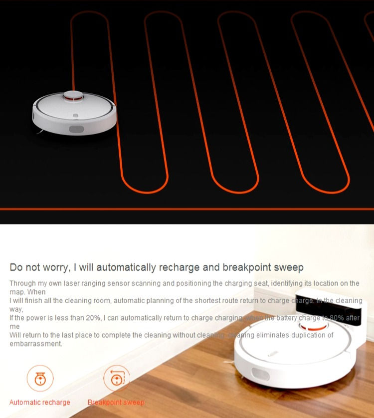 Thumbnail: Xiaomi Smart Robot Vacuum with Map Navigation & Memory (Customizable)